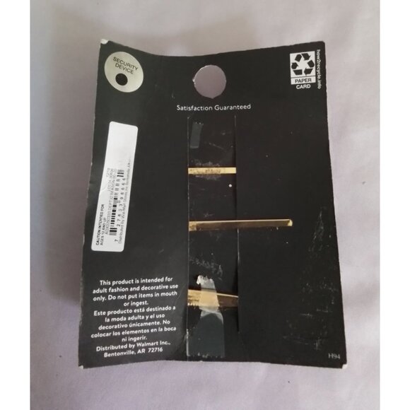 NOBO Hair Clip Pin Set - Crystal Heart & Star Designs - Gold Tone - Picture 4 of 4